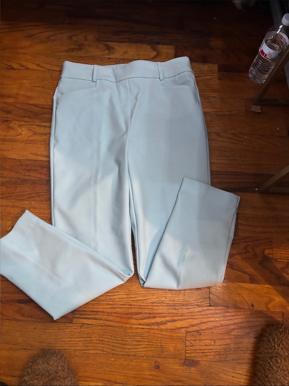 Rachel Zoe Powder Blue Tailored Straight-Leg Trousers